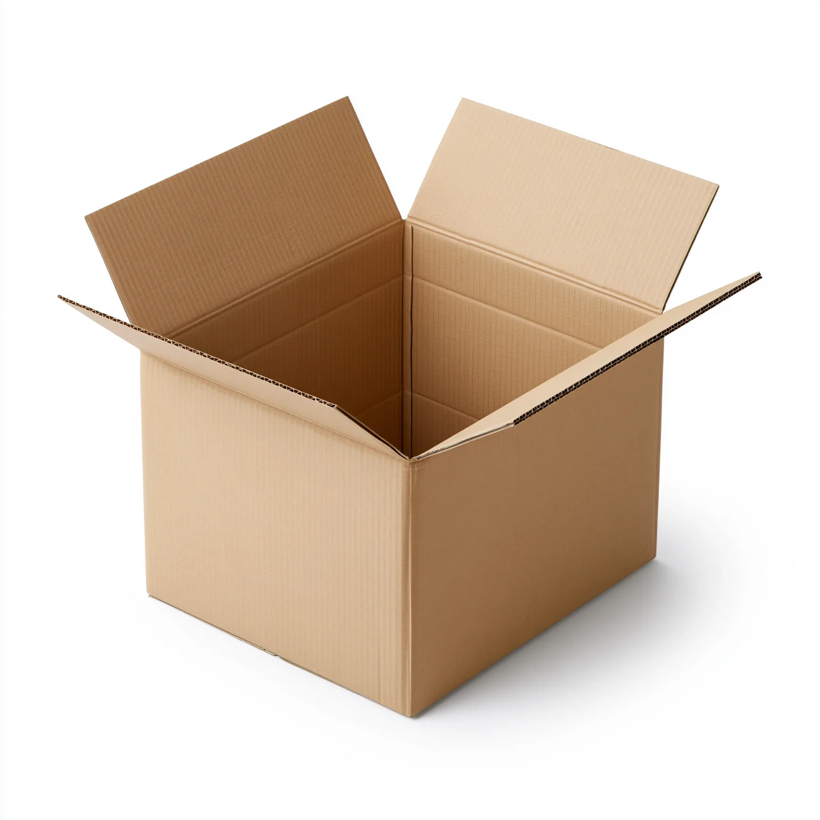 Assembled medium double-wall cardboard moving box